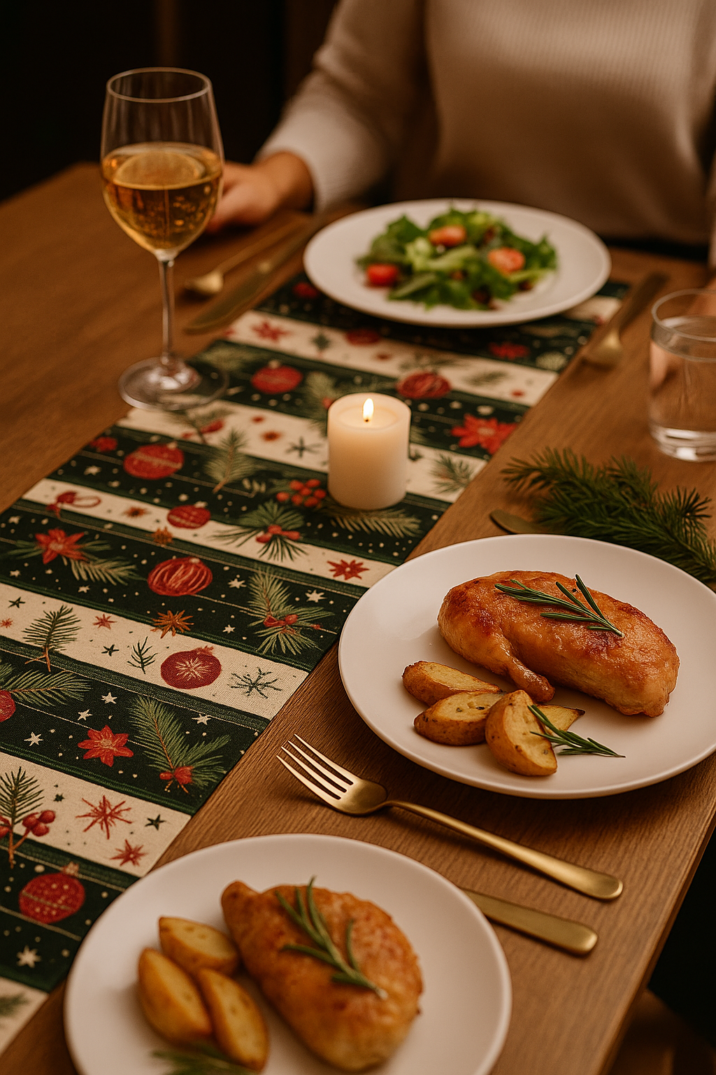 FestiveFlowâ„¢ Christmas Table Runner