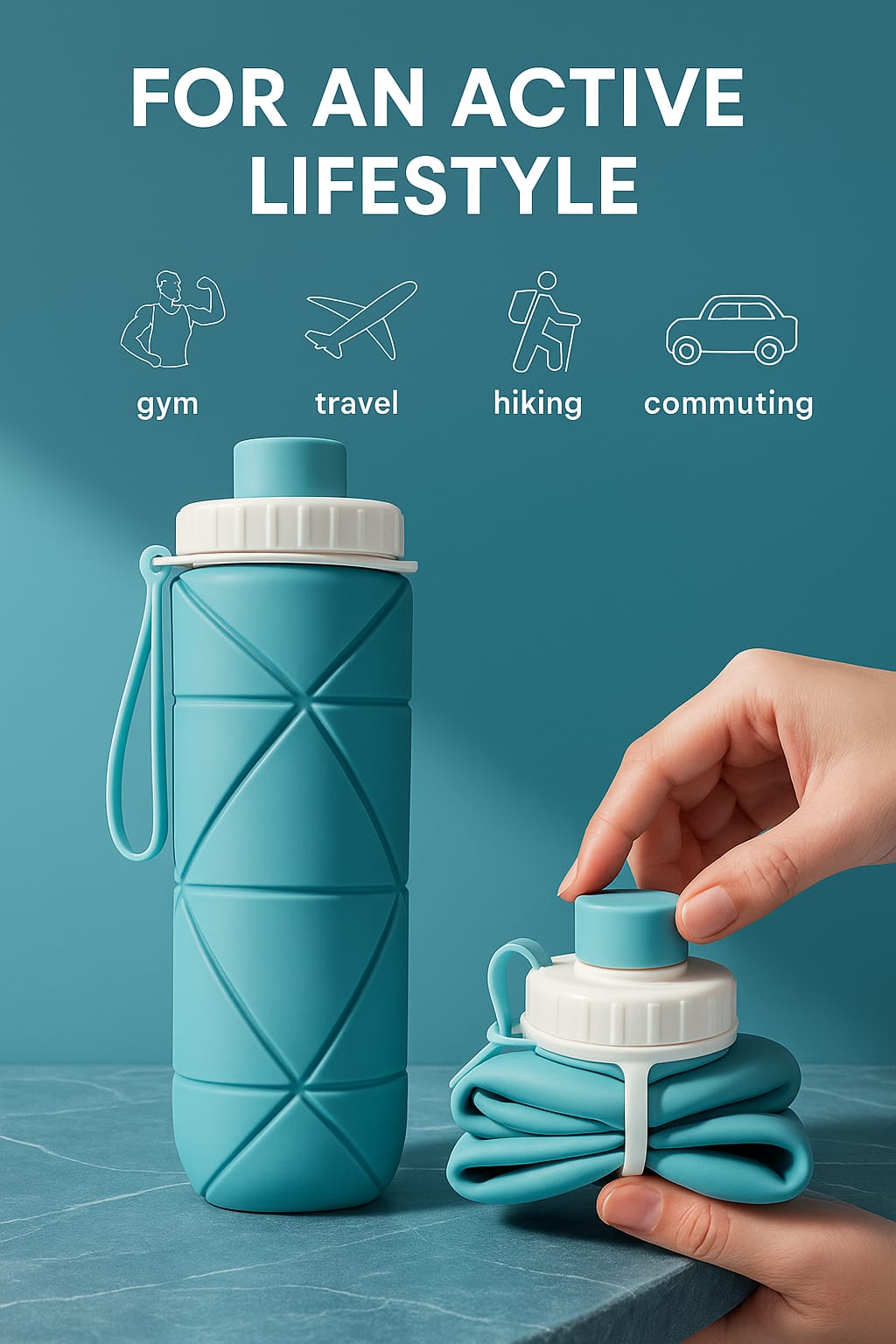 FlexiSip™ | Foldable Silicone Water Bottle