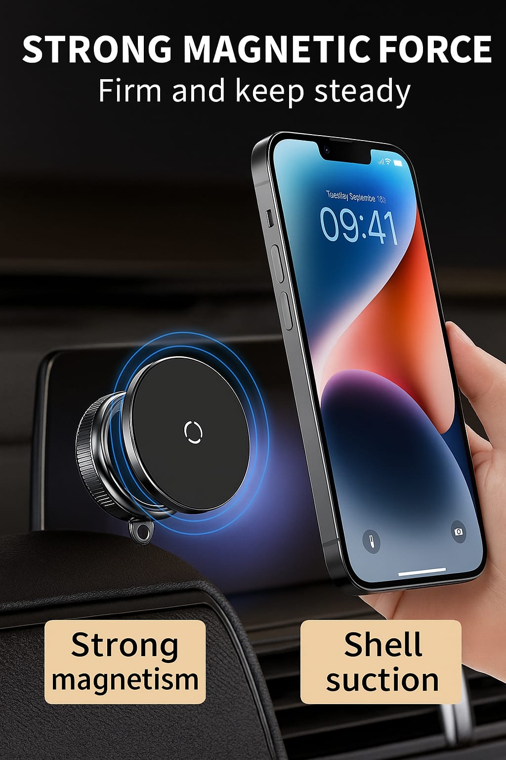 MagHold™ | 360° Magnetic Suction Mobile Holder