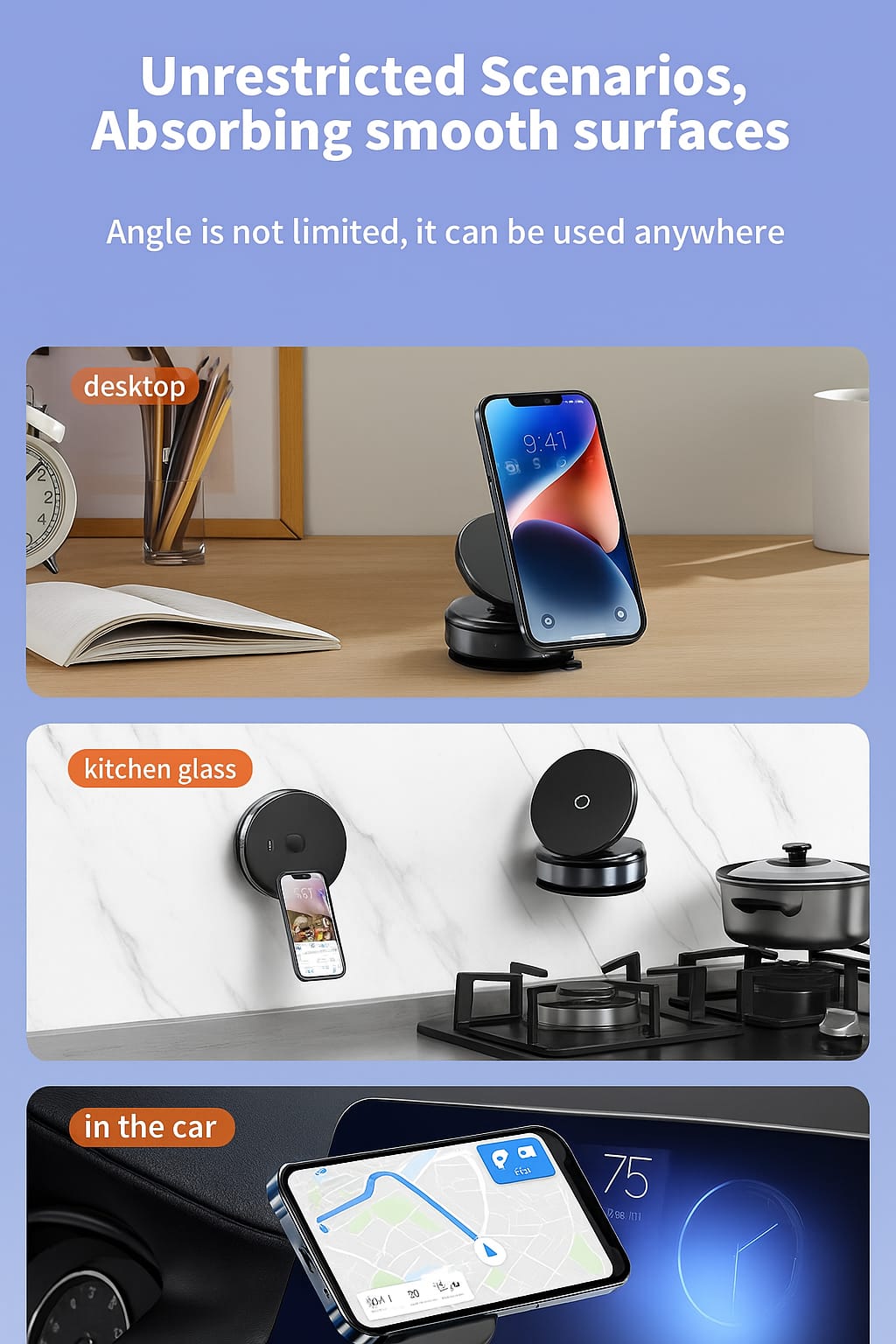 MagHold™ | 360° Magnetic Suction Mobile Holder