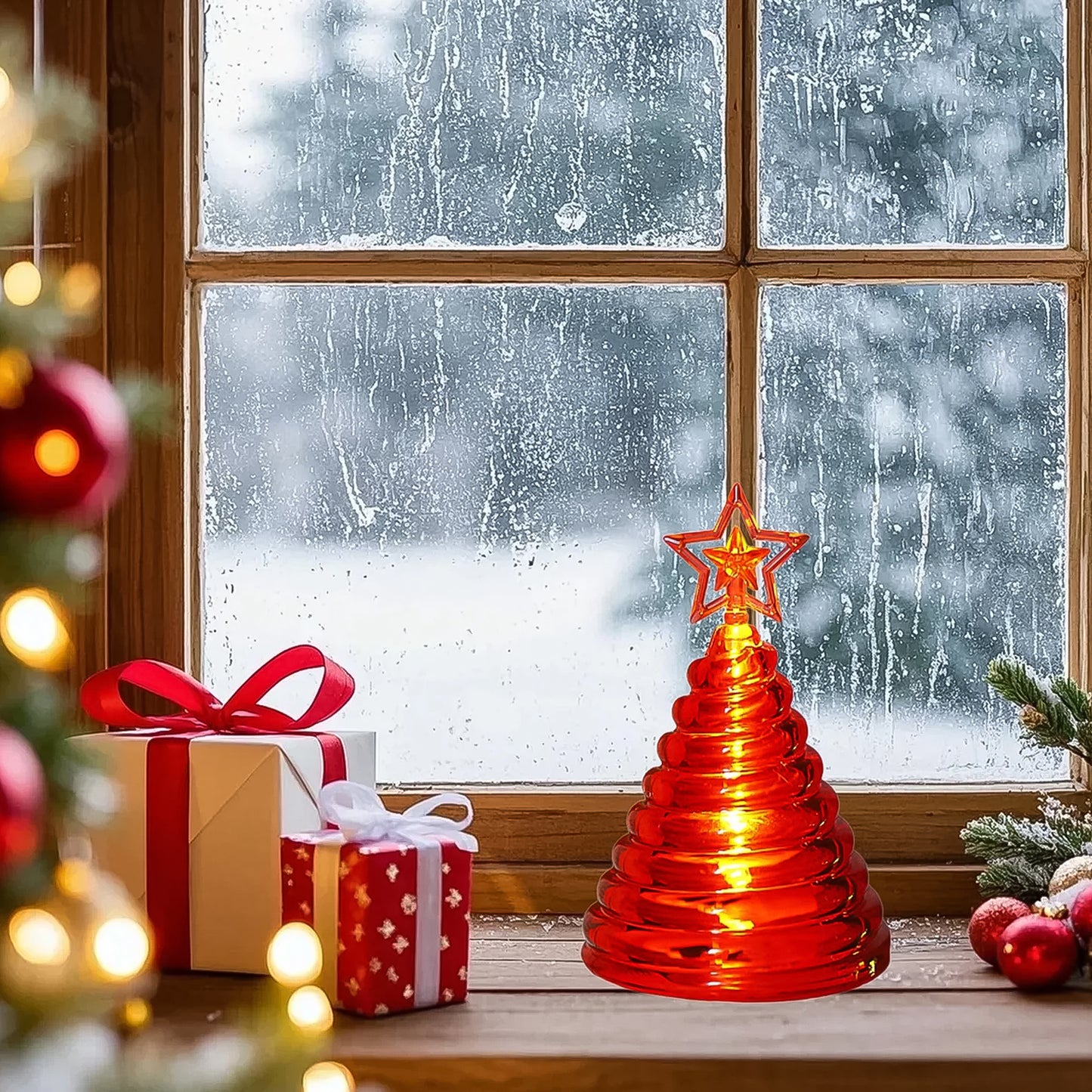 LumiGlow™ Mini Christmas Tree Lights – 2 Pc Set