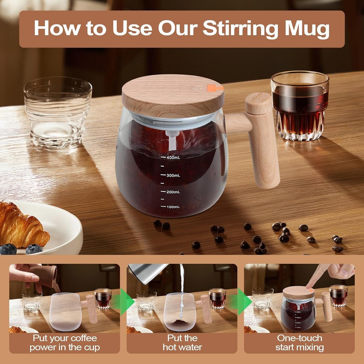 AutoMix™ | Self-Stirring Mug