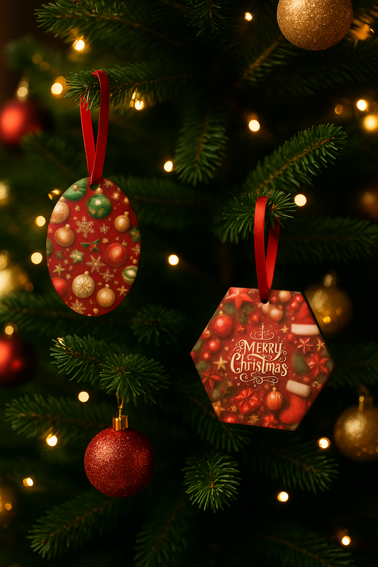 Pack of 2 | Premium Santa Christmas Ornaments
