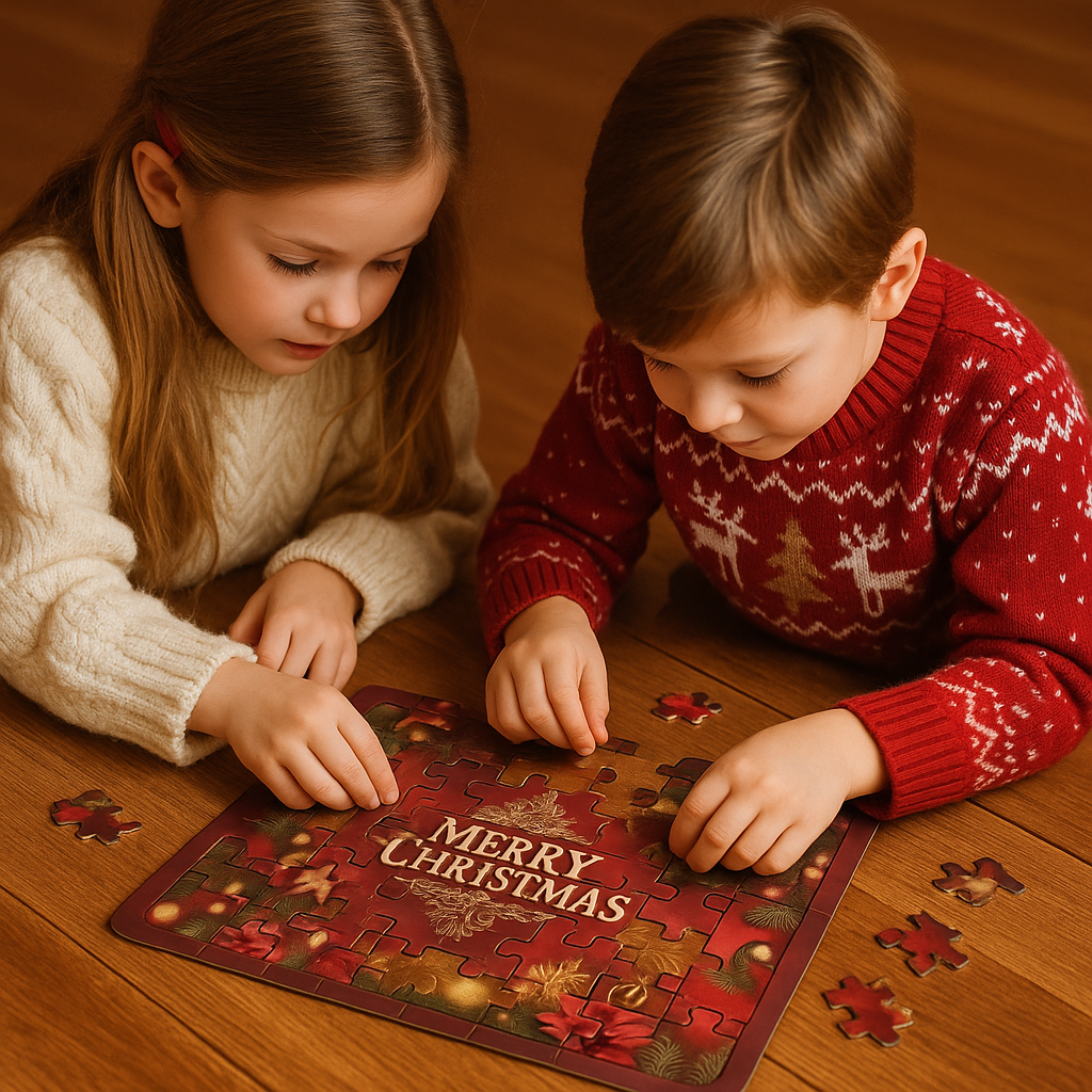 FestiveCraft™ MDF Wooden Christmas Puzzle