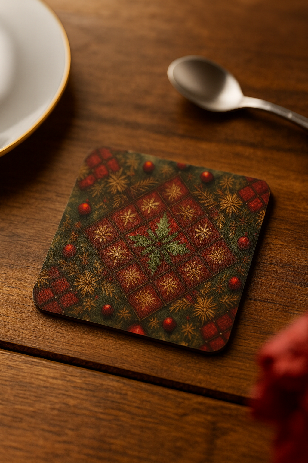 HollyMat™ Festive Christmas Coasters