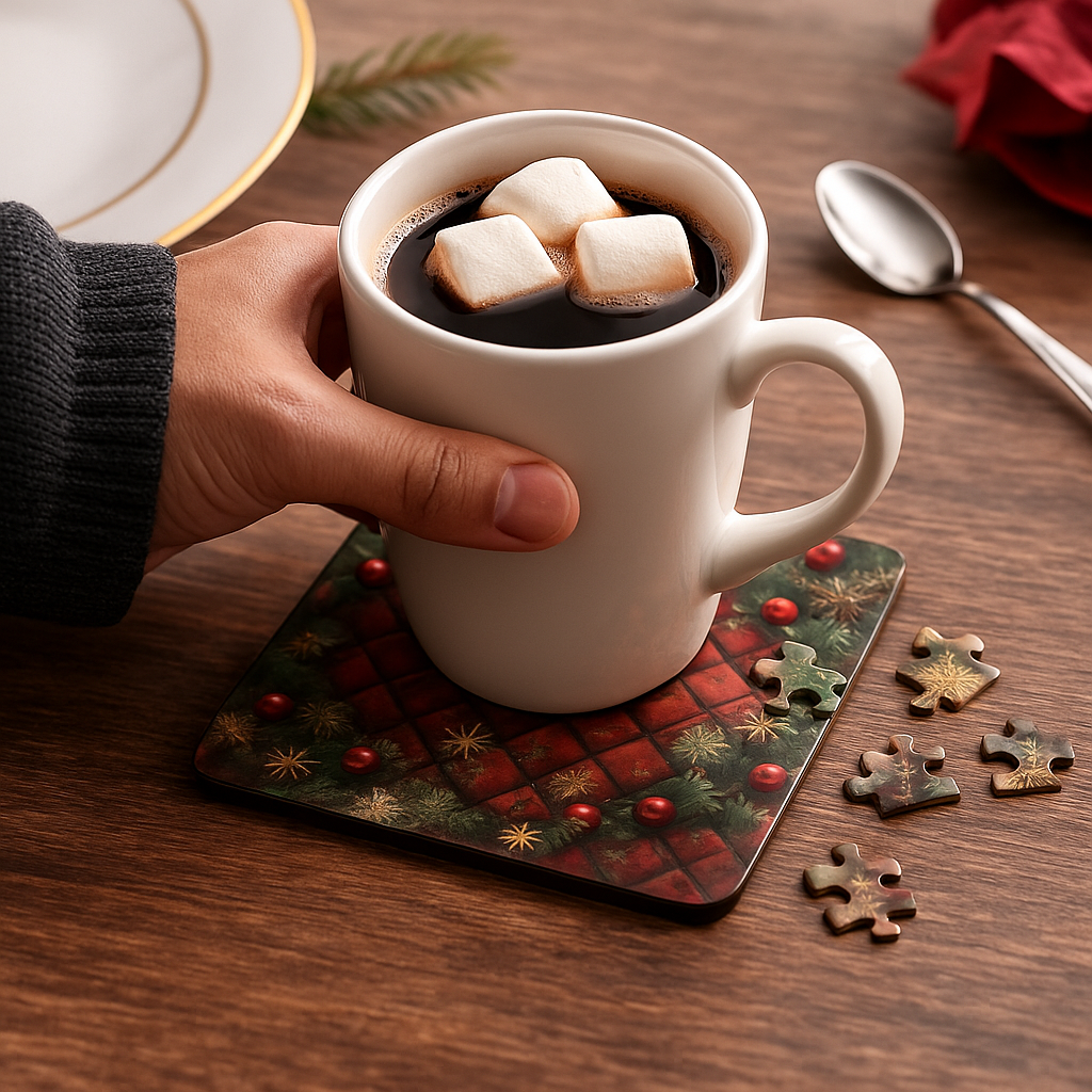HollyMat™ Festive Christmas Coasters