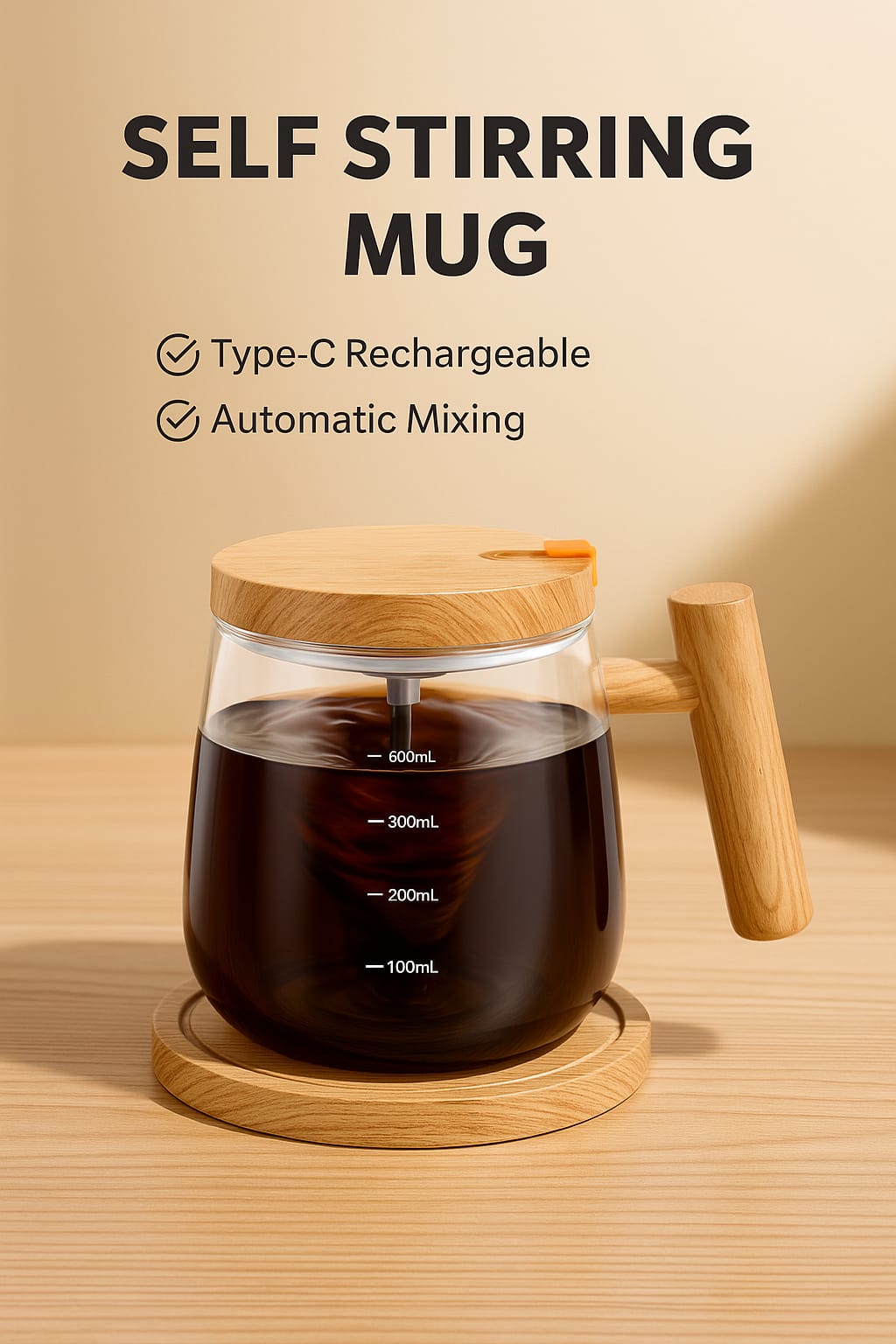 AutoMix™ | Self-Stirring Mug